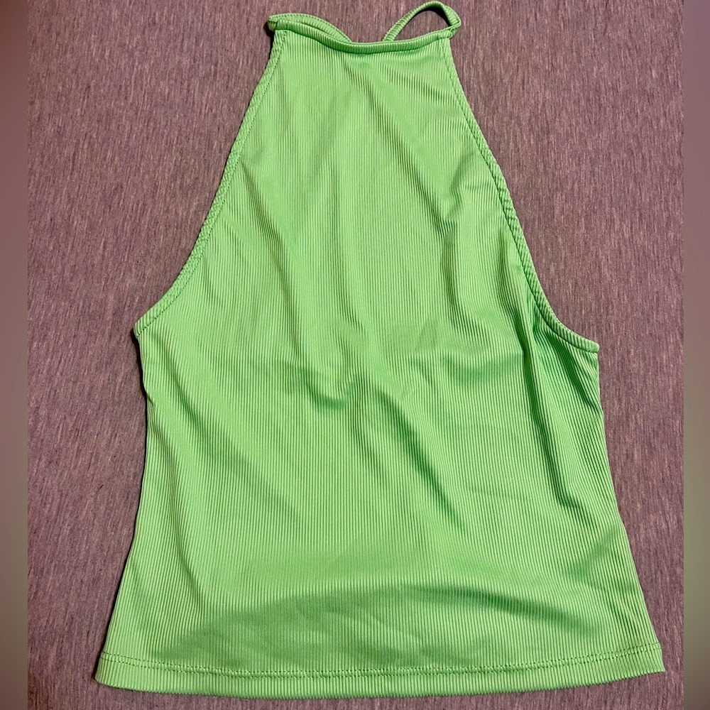Bright green Topshop Halter top